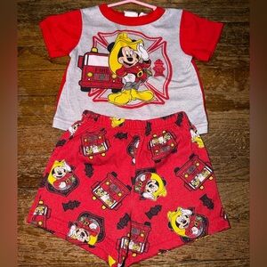 Disney Mickey Mouse Firefighter Pajama Set - Size 24 Months